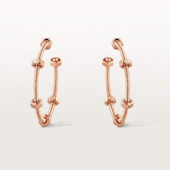 Ecrou De Cartier Earrings Yellow Gold/Rose Gold/White Gold