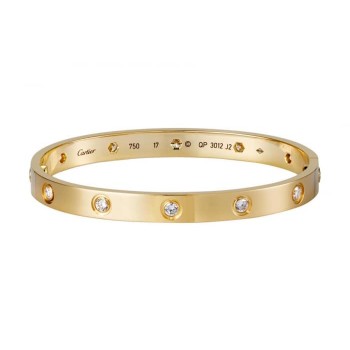 New Arrival Cartier Love Bracelet Yellow Gold 10 Diamonds B6036217