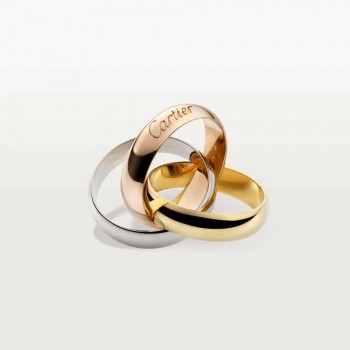 2020 New Style Trinity De Cartier Classics Ring White Gold/Yellow Gold/Pink Gold with Diamonds B4052700 Low Price