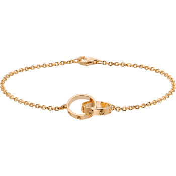 Replica Cariter Love Bracelet Yellow Gold Double Ring B6027100