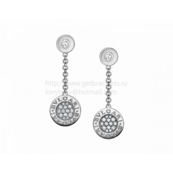 Earrings White Gold with Pave Diamonds