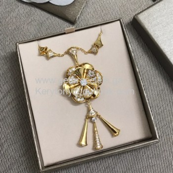 Divas Dream Flower Necklaces With Diamonds White Gold-Yellow Gold-Rose Gold Cheap