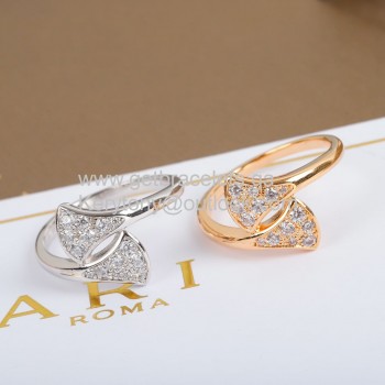 Divas Dream Ring with Pave Diamonds Rose Gold and White Gold Replica