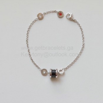 Save the Children Bracelet in Sterling Silver and Black Ceramic Copy