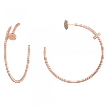Replica Cartier Juste Un Clou Earring 18K Pink Gold With Diamonds N8515009