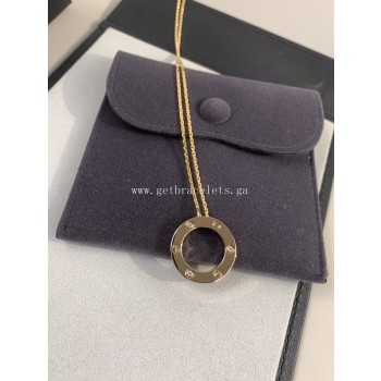 Cartier Love Necklace Rose Gold With 3 Diamonds