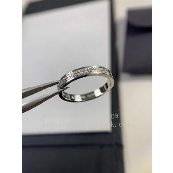 Cartier Love Ring Small Model White Gold with Diamonds B4218200