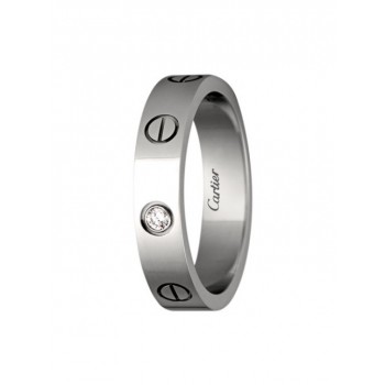 Replica Cartier Love Wedding Band 18K White Gold Love Ring With 1 Diamonds B4050500