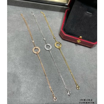 Cartier Round Love Bracelet With Diamonds White Gold/Yellow Gold/Rose Gold