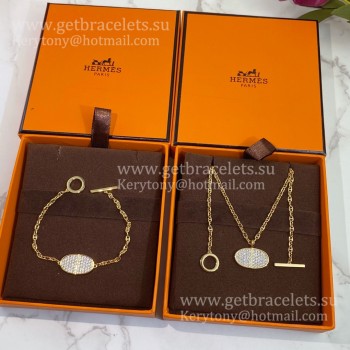 Fashion UK Chaine DAncre Verso Necklace With Diamonds Champagne