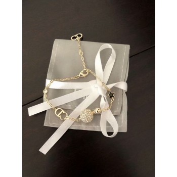 Dior La petite Tribale Womens Gold-plated CD Style BallC Pearl Fashion Diamonds Bracelet Replica