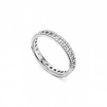 Nice Price Tiffany Female Tiffany T Paved Diamonds 5.5MM True Wide Ring White Gold/ Yellow Gold