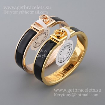 Hermes Clic Anneau Narrow Bracelet in Plain Enamel with Plated Hardware Yellow Gold/Rose Gold/White Gold Best Gift Girls