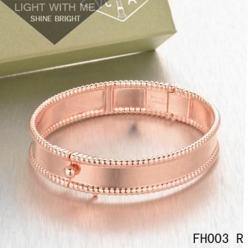 Replica Van Cleef And Arpels Perlee Signature In Pink Gold Bracelet-Medium Model