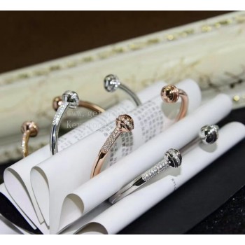 Piaget Possession Open Bangle Bracelet White Gold/Rose Gold with Diamonds