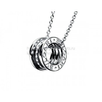 B.zero1 White Gold with Pave Diamond Pendant