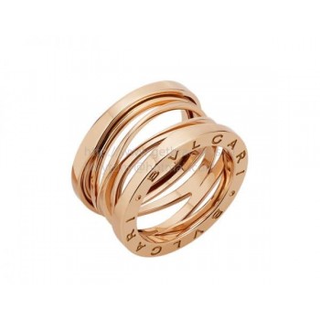 B.zero1 Design Legend Geometric Design 4-Band Ring in Rose Gold