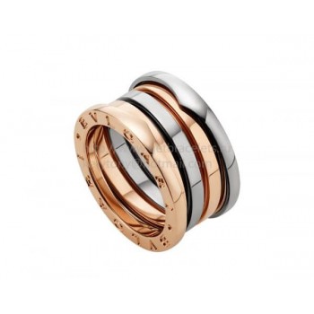 B.zero1 Labyrinth Ring in Rose and White Gold