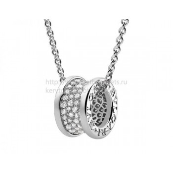 B.zero1 Pave Diamond Pendant with White Gold Chain