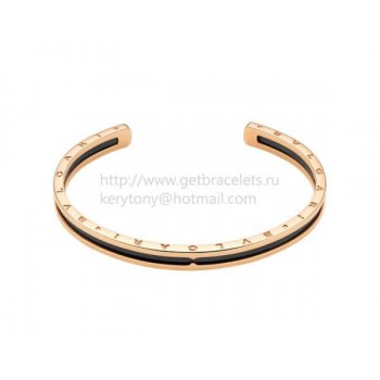 B.zero1 Rose Gold Cuff Bracelet and with Black Cermet