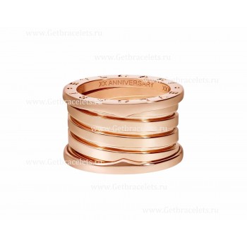 2020 New B.zero1 XXth Anniversary 5-Band Ring in 18kt Pink Gold