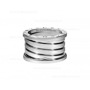 2020 New B.zero1 XXth Anniversary 5-Band Ring in 18kt White Gold