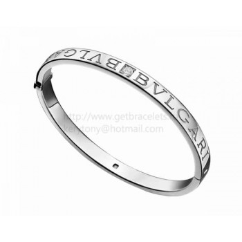 Bangle Bracelet in White Gold with Diamonds