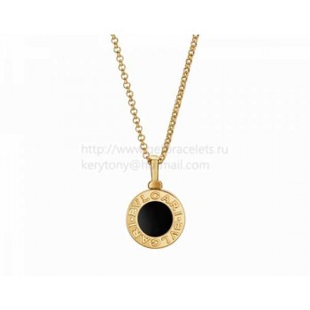 necklace Yellow Gold Chain with Onyx