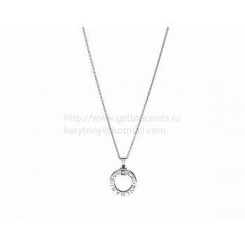 White Gold Pendant with Diamond and Chain
