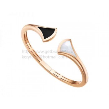 DIVAS Dream Bracelet Rose Gold with Mother of Pearl and Onyx