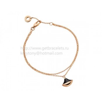 DIVAS Dream Bracelet Rose Gold with Onyx