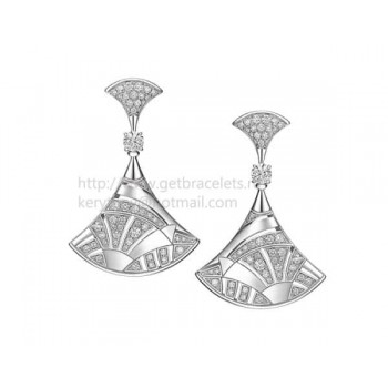 DIVAS Dream Earrings White Gold with Pave Diamonds