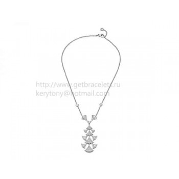 Divas Dream White Gold Necklace with Pave Diamonds