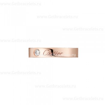 Replica Cartier C de Cartier Wedding Band With Diamond Pink Gold B4097200
