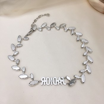 Replica Christian Dior Silver JADIOR Charm Luxury Marquise Diamonds Females White Cyrstal Necklace Online