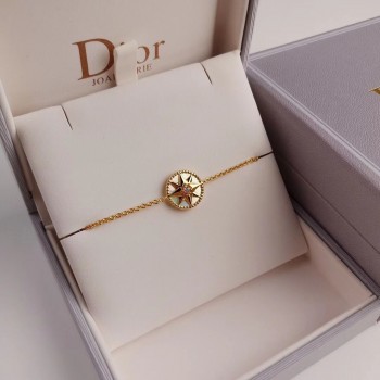 Replica Hot Selling Christian Dior Rose Des Vents 18K Yellow Gold-White MOP Lucy Star Pendant Jewellery Set Earring/Necklace/Bracelet