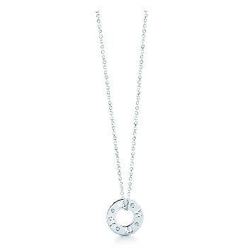Replica Tiffany Atlas Pierced Circle Pendant Studded Diamonds Necklace Jewelry Online Shop 34160856/30480554