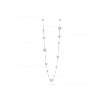 1:1 Van Cleef Arpels Perlee Magic Alhambra Long Necklace 16 Motifs With Diamonds