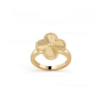 Replica Van Cleef Arpels Vintage Alhambra Ring Yellow Gold
