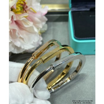 Tiffany Lock Bangle in White Gold/Rose Gold/Yellow Gold/Yellow Gold