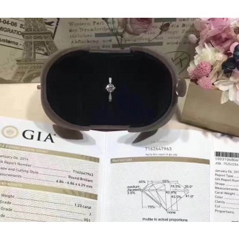 Superior Quality Tiffany Ring Round Diamond Dupe Narrow Design Best Gift