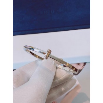 Tiffany T T1 Narrow Hinged Bangle Champagne Gold/White Gold