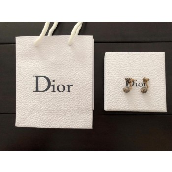 Top Sale Dior Vintage Brass Asymmetric Bee-Star CD Spherical Pendant Ladies Diamonds Earrings Price List