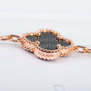Van Cleef Arpels Magic Alhambra Bracelet 5 Motifs Gray Mother-of-pearl Rose Gold