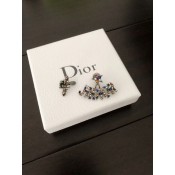 2018 Top Sale Dior JAdior Ladies Colorful Swarovski Crystals Asymmetric Bee-Logo Design Brass Earrings E0640ADRCY_D942