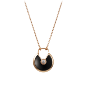 Amulette De Cartier Necklace Pink Gold, Diamond, Onyx B3047400