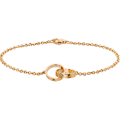 Replica Cariter Love Bracelet Yellow Gold Double Ring B6027100
