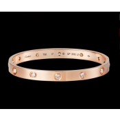 New Arrival Cartier Love Bracelet Pink Gold 10 Diamonds B6038217