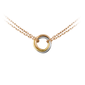 Sweet Trinity Necklace 3-Gold, Pink Gold B7218200