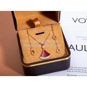 Divas Dream Necklace with Carnelian and Pave Diamonds Rose Gold